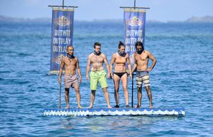 Oscar Lusth, Sarah Lacina, Zeke Smith, and Tai Trang in Survivor (2000)