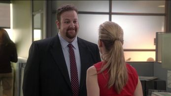 Allen (Ben Zelevansky) extends an olive branch to June (Dreama Walker) on 