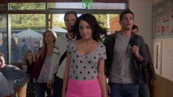 Mark L. Young, Megan Park, and Kodi Baker in The Neighbors (2012)