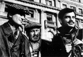 Cüneyt Arkin, Mümtaz Ener, and Tanju Gürsu in Birds of Exile (1964)