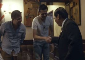 Fredrik Wikingsson, Filip Hammar, and Billy Tang in Trevligt folk deluxe (2016)