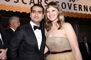 Kumail Nanjiani and Emily V. Gordon at an event for The Oscars (2018)