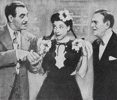 Judy Canova, Richard Lane, and George McKay in Louisiana Hayride (1944)