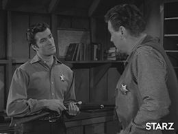 Hugh O'Brian and Ray Kellogg in The Life and Legend of Wyatt Earp (1955)