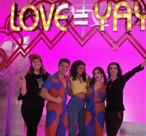 Aline Brosh McKenna, Kathryn Burns, Rachel Bloom, Vincent Rodriguez III, and Vella Lovell in Crazy Ex-Girlfriend (2015)