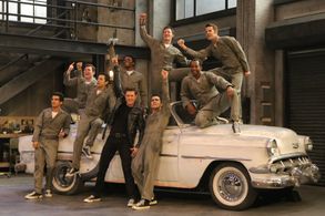 Gregory Haney, Carlos PenaVega, David Del Rio, Aaron Tveit, and Jordan Fisher in Grease Live! (2016)