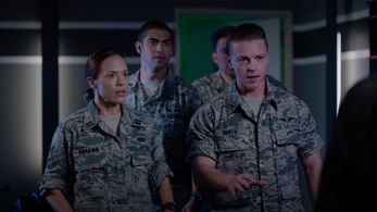 Alicia Ziegler, Matias Ponce, Chris Jones, and Brian Gilleece in Echo Base (2023)