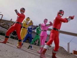 Alyson Sullivan, Phillip Jeanmarie, and Ricardo Medina Jr. in Power Rangers Wild Force (2002)