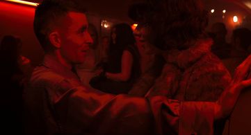 Scarlett Johansson, Joe Szula, and Paul Brannigan in Under the Skin (2013)
