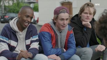 Sacha Kleber Nyiligira, Tarjei Sandvik Moe, and David Stakston in Skam (2015)