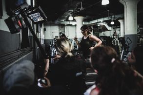 Marzy Hart on the set of Jones