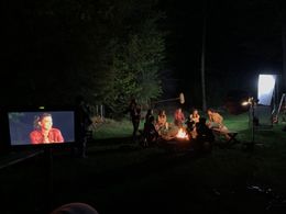 Safiya Harris, Stephanie Hogan, Shuhan Xie, Matthew Leibowitz, Katie Wieland, Liana Hunt, and Mary Glen Fredrick in Stag