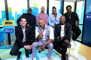 Wesley Snipes, Mike Epps, Craig Robinson, Keegan-Michael Key, Dave Karger, Tituss Burgess, and Da'Vine Joy Randolph at a