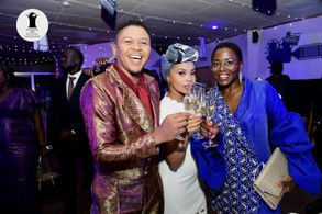 Adriano Visagie, Brenda Wairimu and Girley Jazama at the Sotigui Awards / Canal+ VIP Soirée in 2020