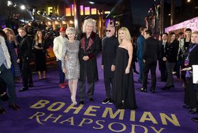 Mike Myers, Roger Taylor, Brian May, Jim Beach, Anita Dobson, Gwilym Lee, Ben Hardy, Sarina Taylor, Becca Dudley, and Ge