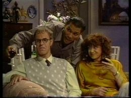 Walter Crommelin, Kenneth Herdigein, and Olga Zuiderhoek in We zijn weer thuis (1989)