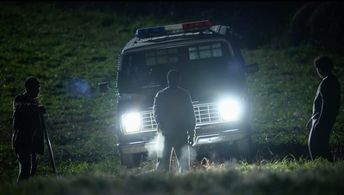 Conor O'Farrell, Myles Grier, and Ian Gregg in Game of Silence