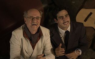 Com Marcos Caruso na novela Joia Rara. (Nuno e Arlindo)