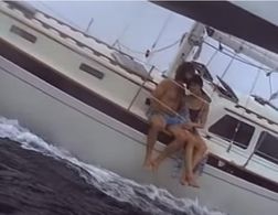 Alexandra Paul and Blake Gibbons in Baywatch (1989)