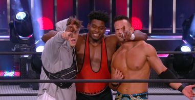 Will Hobson, Tyler Senerchia, and Ricky Starks in AEW Dark: Elevation (2021)