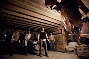 Vera Farmiga, Ron Livingston, Patrick Wilson, and John Brotherton in The Conjuring (2013)