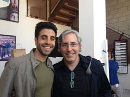 with director Paul Weitz on set of GRANDMA