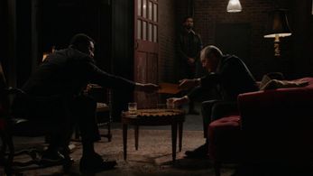 James Spader, Harry Lennix, and Mario Peguero in The Blacklist: The Bear Mask (2022)