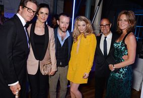 Colin Firth, Stanley Tucci, Anthony Byrne, Natalie Dormer, Livia Giuggioli, and Felicity Blunt