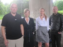 Mette Holt, Frode Graadahl, Francis Gamble, and Victoria Faale in Sjelens Speil (2015)