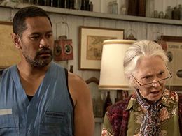 Julia Blake and Jay Laga'aia in Bed of Roses (2008)