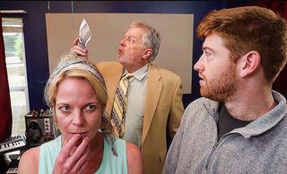 J. Alan Nelson with Kimberly Pember & John Waters in the Annoying Ghost