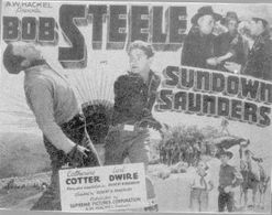 Frank Ball, Marie Burton, Charles King, Milburn Morante, and Bob Steele in Sundown Saunders (1935)