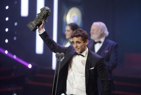 Juan Echanove, María León, and Miguel Herrán in Premios Goya 30 edición (2016)