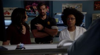 Caleb Alexander Smith, Katrina Law, and Diana Reasonover in NCIS