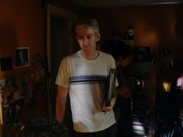 Brian Sloan, on the set of 