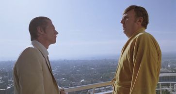 John Hurt and Bill Hunter in The Hit (1984)