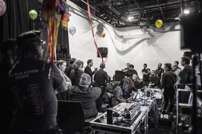 Camera meeting at Alicia Keys Apollo shoot in 2017