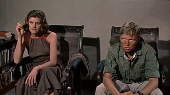 Michèle Girardon and Hardy Krüger in Hatari! (1962)