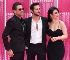 Ninet Tayeb, Moshe Ashkenazi, and Tomer Capone at an event for When Heroes Fly (2018)