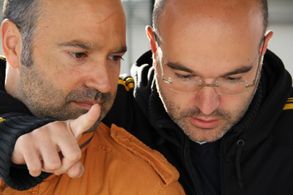 With actor Joaquín Perles