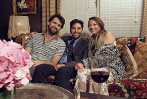 Charlie David, Jacob York, and Rebecca Lines in Paternity Leave (2015)