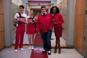 Noah Guthrie, Billy Lewis Jr., Samantha Marie Ware, and Laura Dreyfuss in Glee (2009)