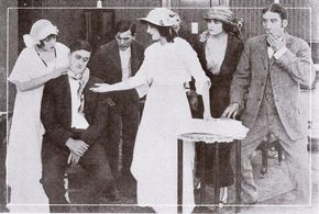 True Boardman, Ollie Kirby, Thomas G. Lingham, and Marin Sais in The False Clue (1915)