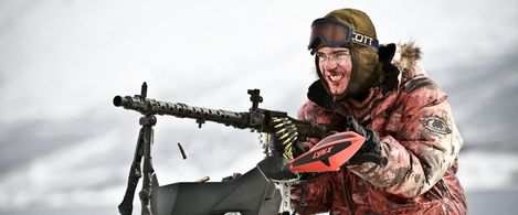 Geir Vegar Hoel, Lasse Valdal, and Stig Frode Henriksen in Dead Snow (2009)