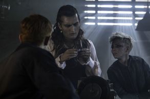 Marama Corlett, Adam Hugill, and Joni Ayton-Kent in The Watch (2020)