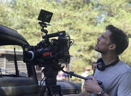 Giles Alderson on set of Wolves of War