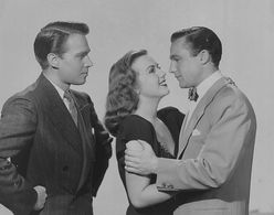 Gene Kelly, Deanna Durbin, and Dean Harens in Christmas Holiday (1944)