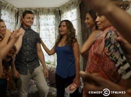 Still of Lisann Valentin with Arturo Castro, in the series 