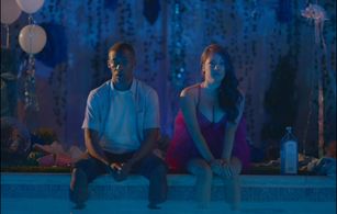 Elijah Boothe and Hope Luna on the set of Great White Lies.