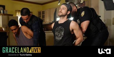 Aaron Tveit and Mahedi Rakib in Graceland (2013)